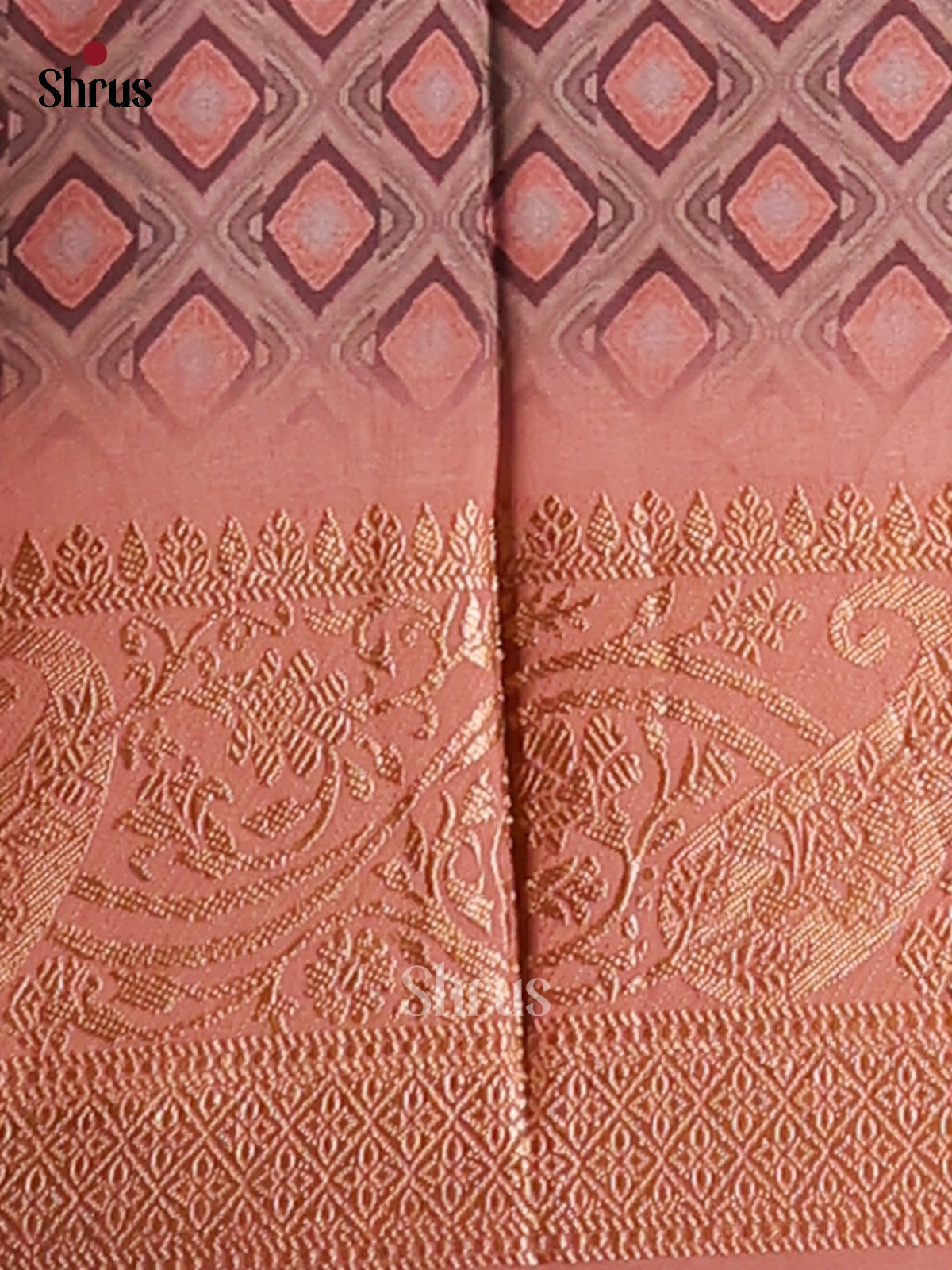 Pink - Semi Modal Saree - Shop on Shrus.com
