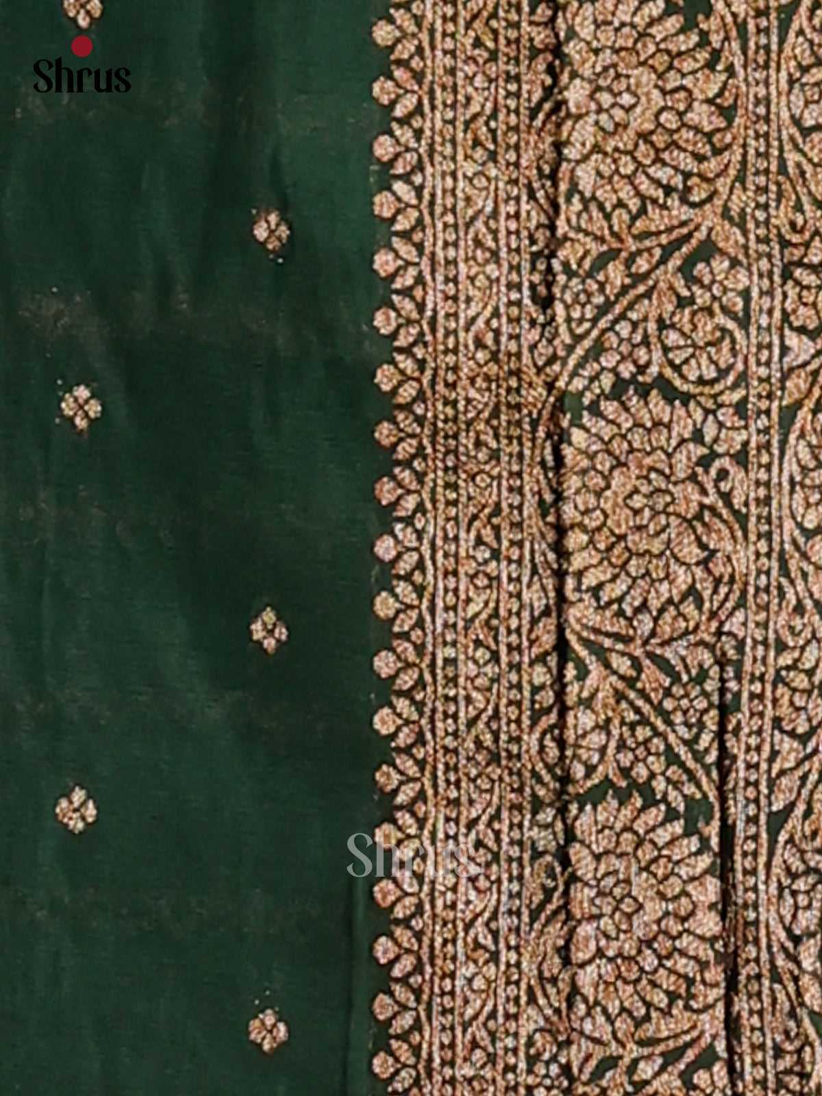 Blue & Green - Semi Georgette Saree