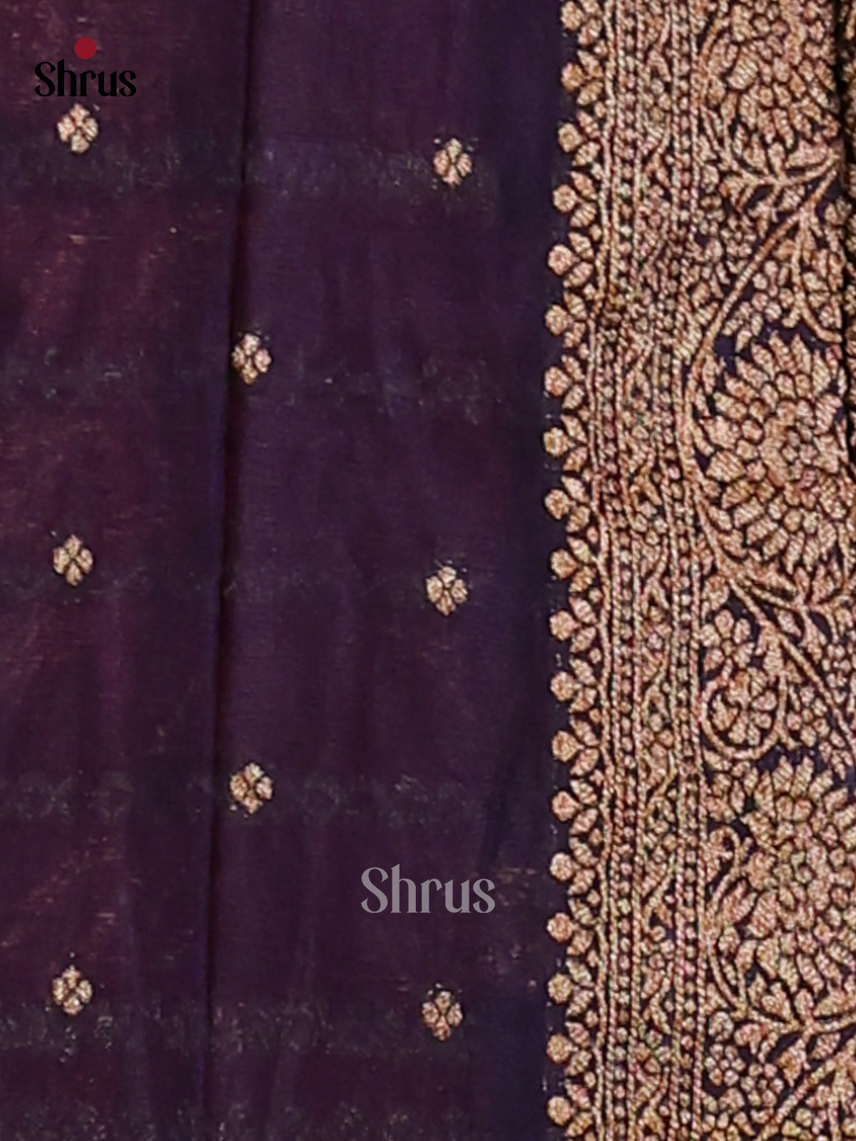 Pink & Violet - Semi Georgette Saree - Shop on Shrus.com