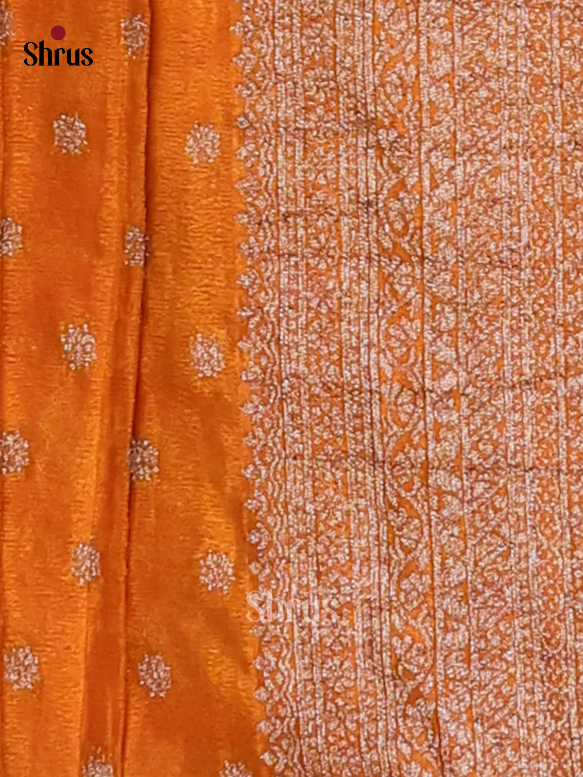 Red & Orange- Semi Georgette Saree
