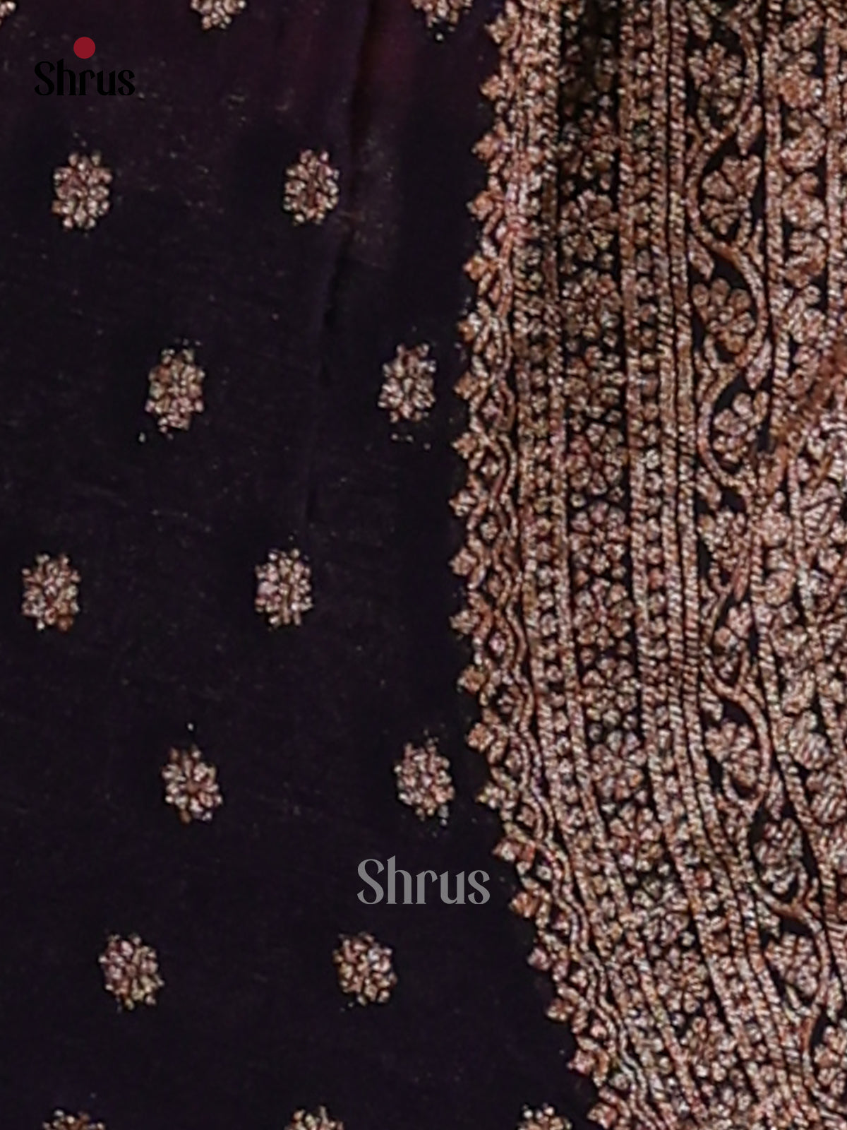 Pink & Violet - Semi Georgette Saree - Shop on Shrus.com