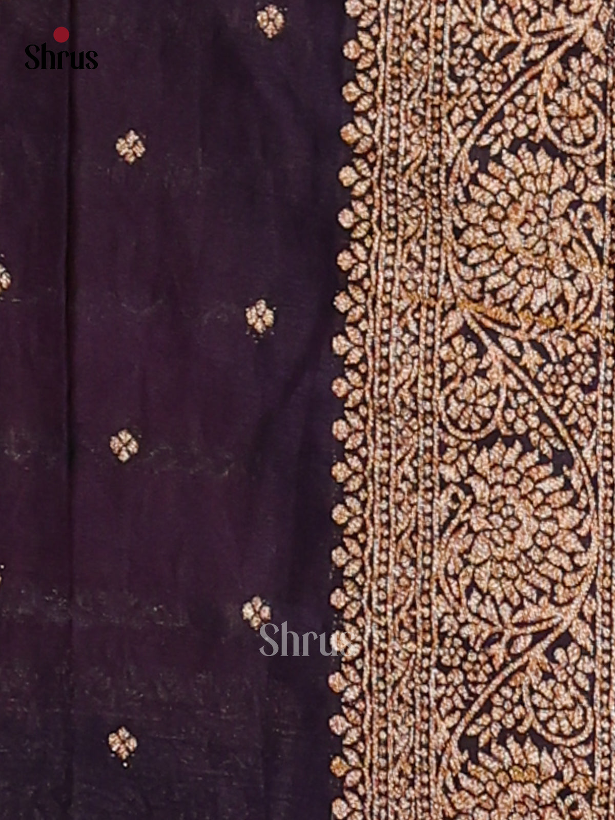 Pink & Violet - Semi Georgette Saree - Shop on Shrus.com