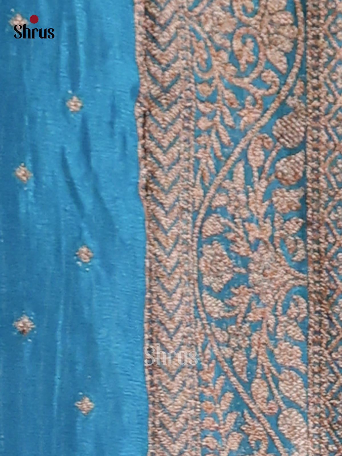 Violet & Blue - Semi Georgette Saree - Shop on Shrus.com