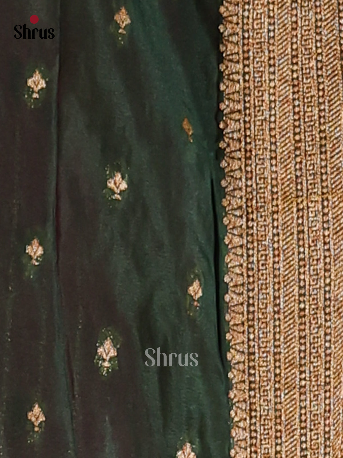 Majenta & Green - Semi Georgette Saree