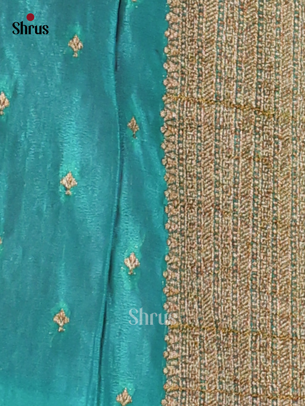 Pink & blue - Semi Georgette Saree - Shop on Shrus.com