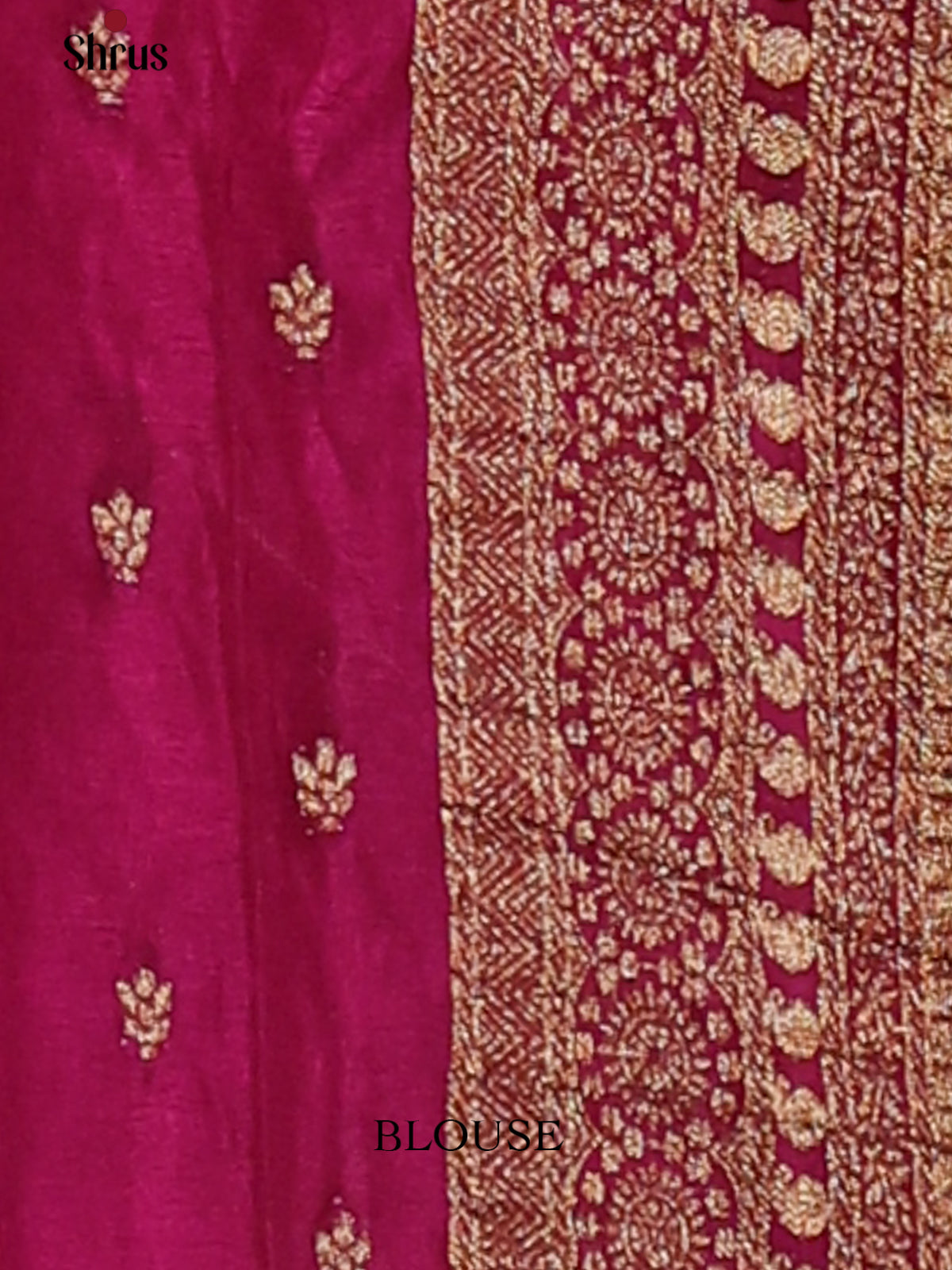 Green & Maroon - Semi Georgette Saree - Shop on Shrus.com