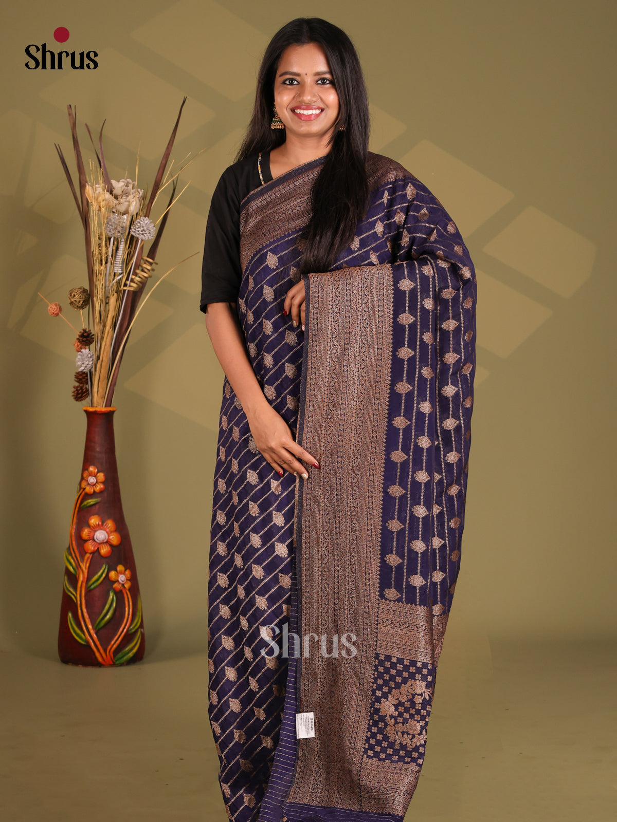 Blue - Semi Georgette Saree