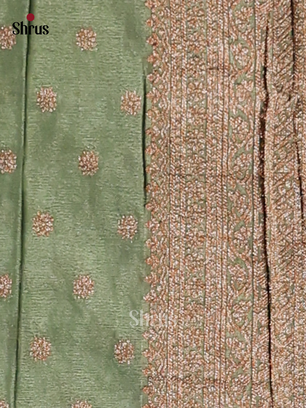 Pastel Green - Semi Georgette Saree - Shop on Shrus.com