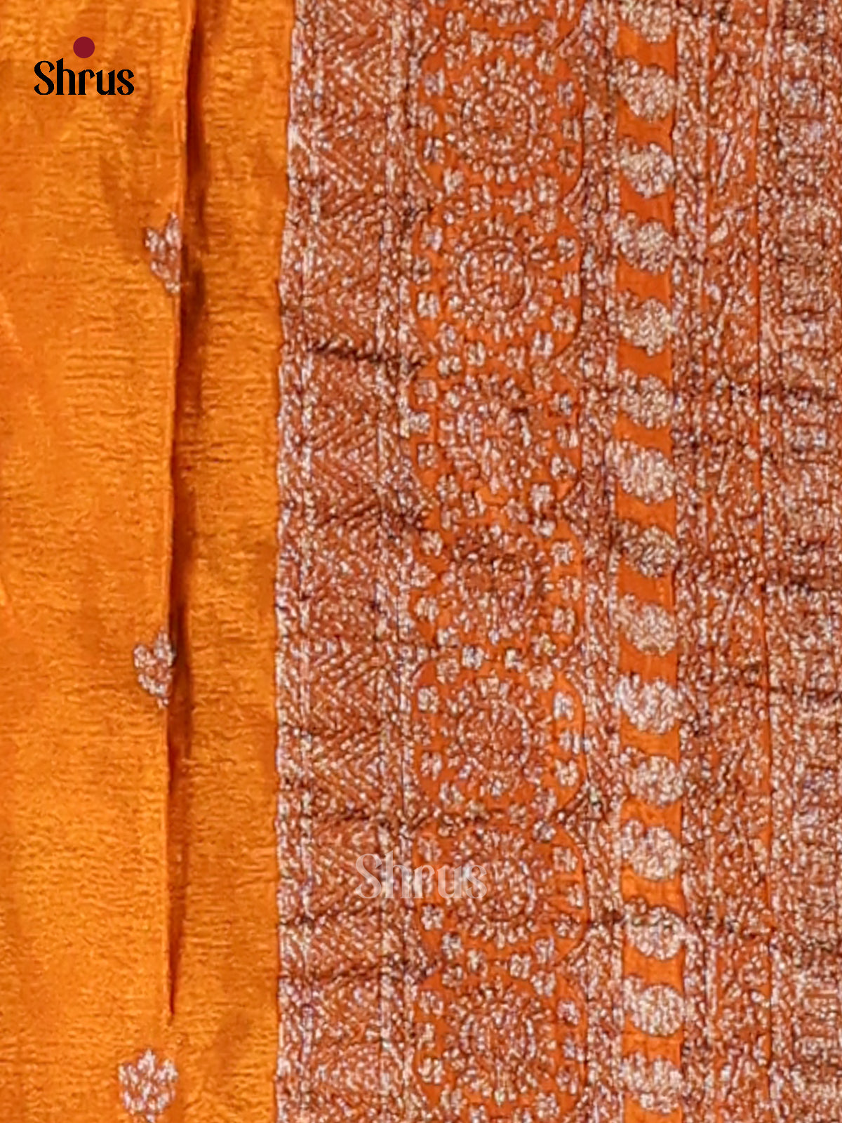 Purple & Brick- Semi Georgette Saree - Shop on Shrus.com