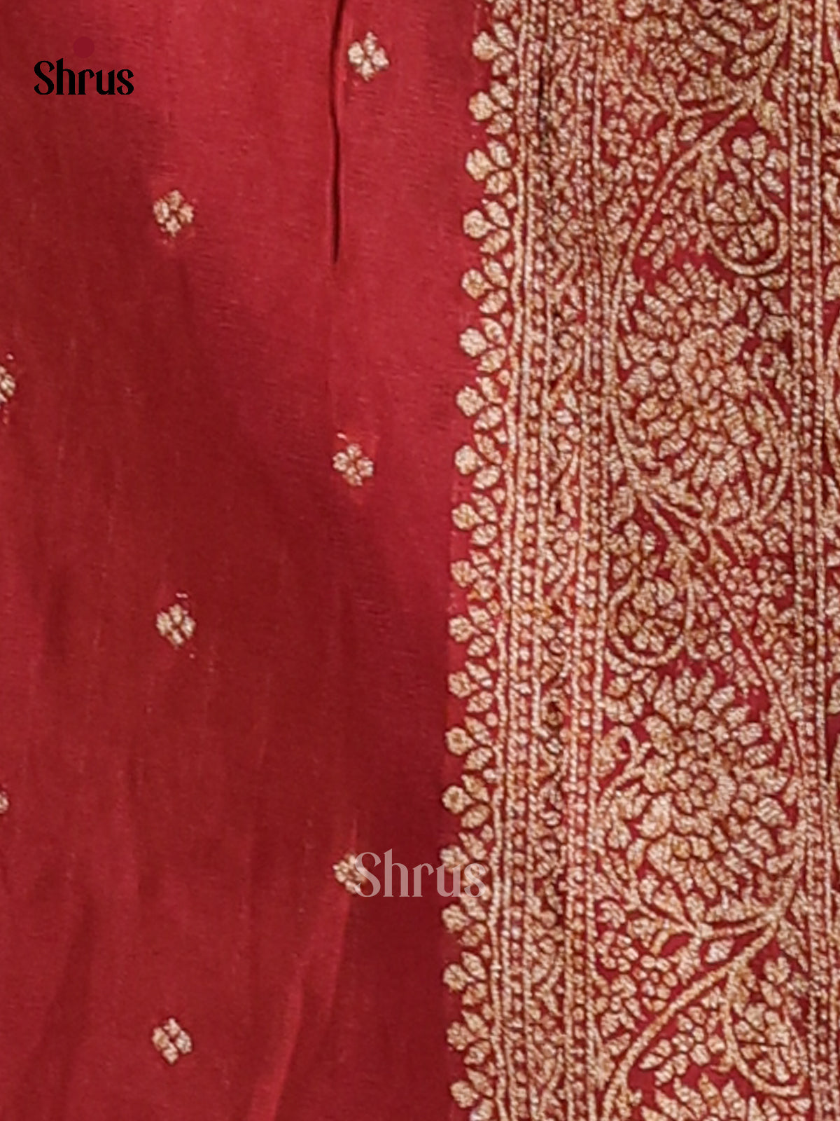 Green & Maroon - Semi Georgette Saree