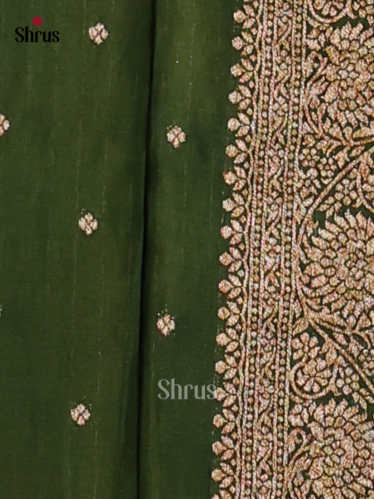 Light Green & Green - Semi Georgette Saree - Shop on Shrus.com