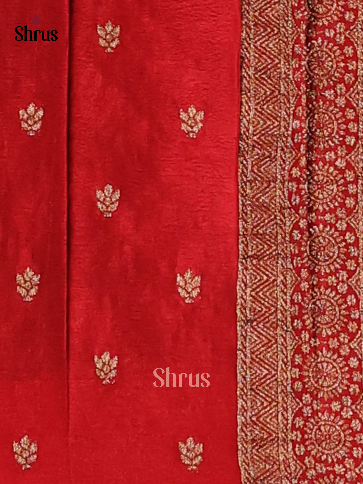 Black & Red - Semi Georgette Saree