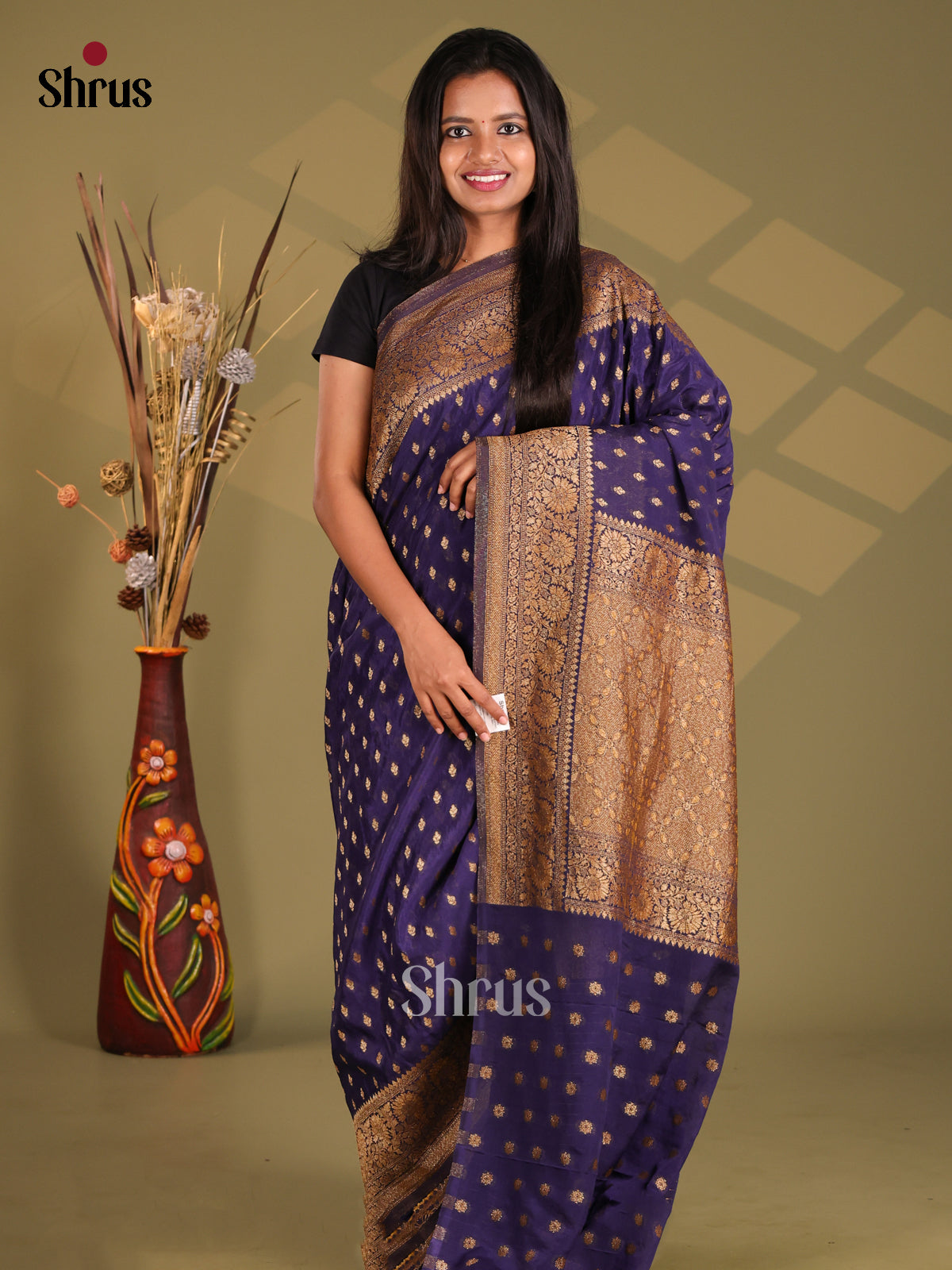 Blue - Semi Georgette Saree