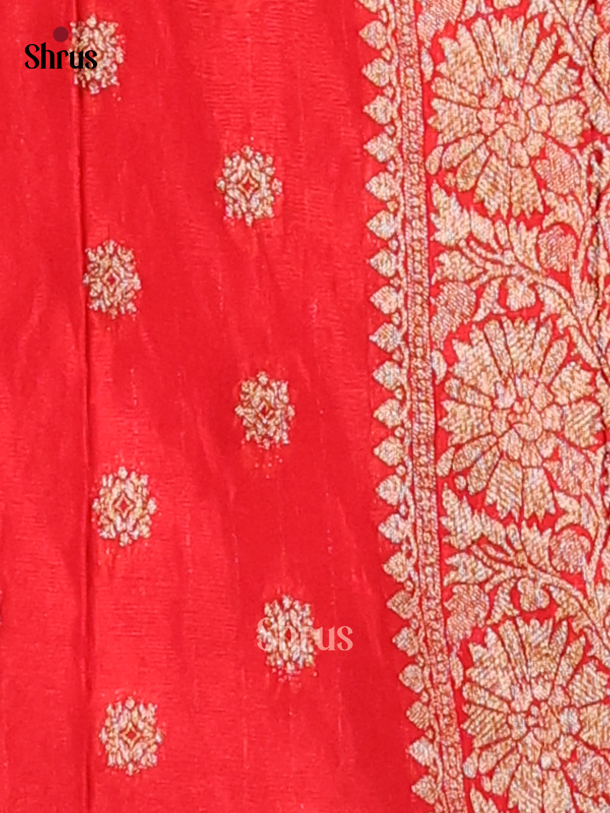 Red- Semi Georgette Saree
