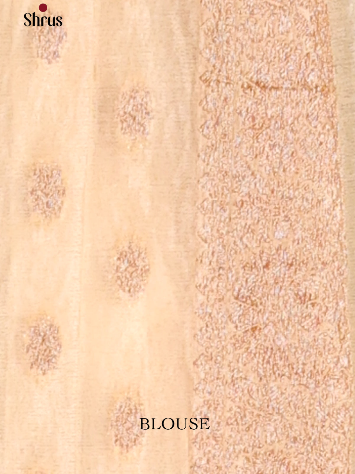 Cream - Semi Georgette Saree