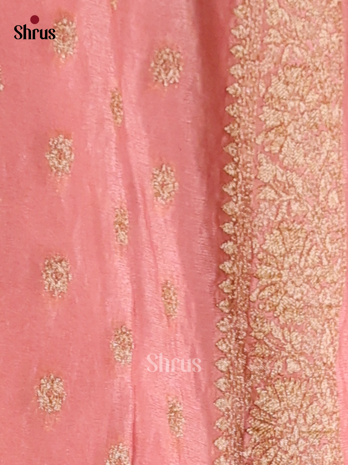 Pink - Semi Georgette Saree - Shop on Shrus.com