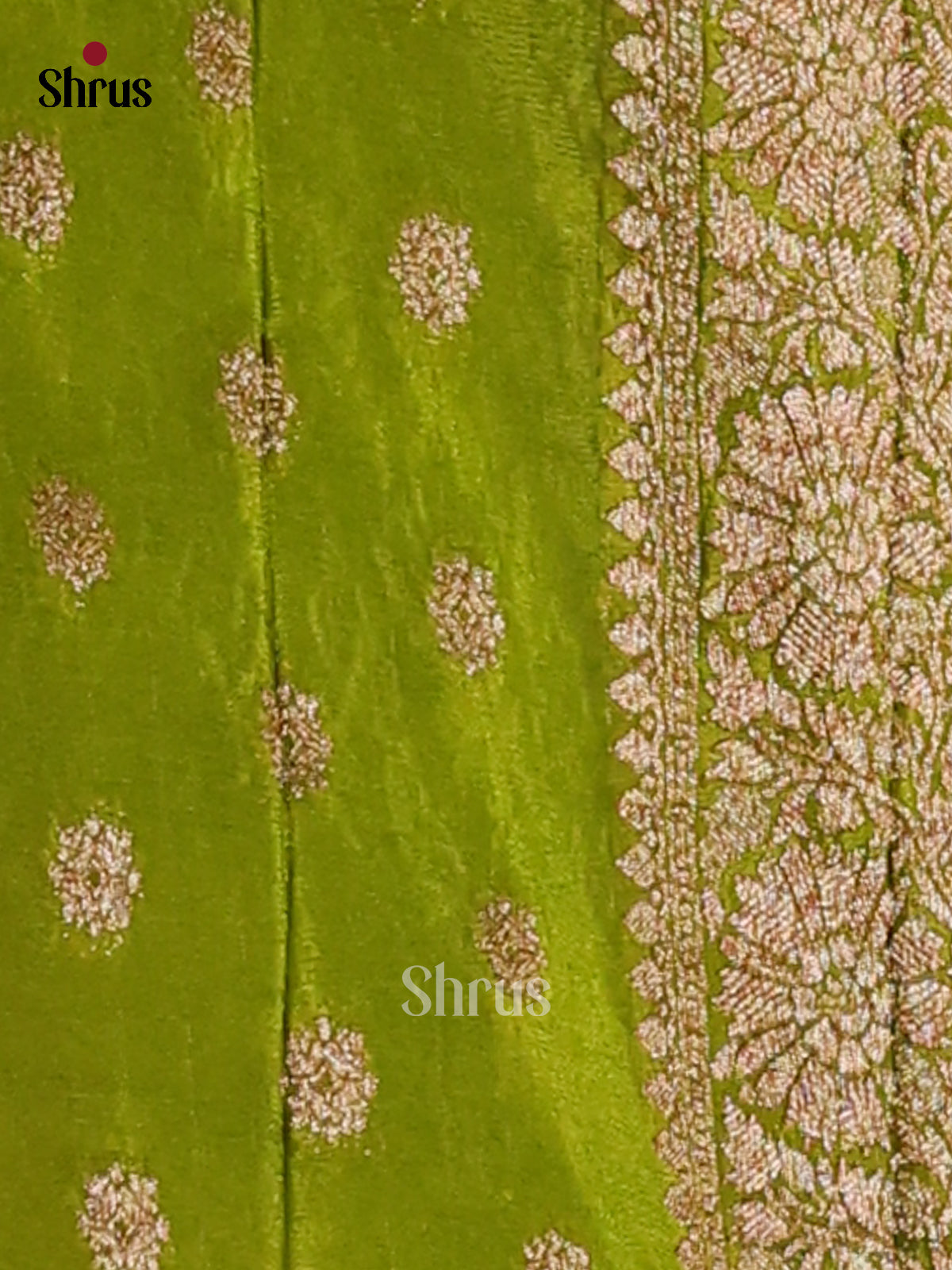 Light Green - Semi Georgette Saree - Shop on Shrus.com
