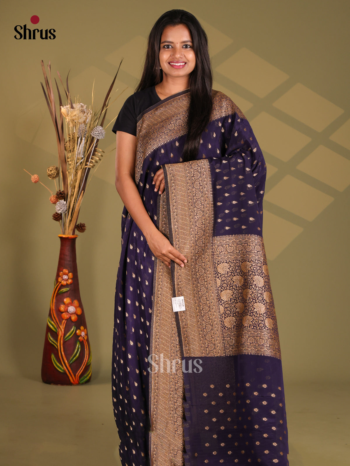Blue - Semi Georgette Saree