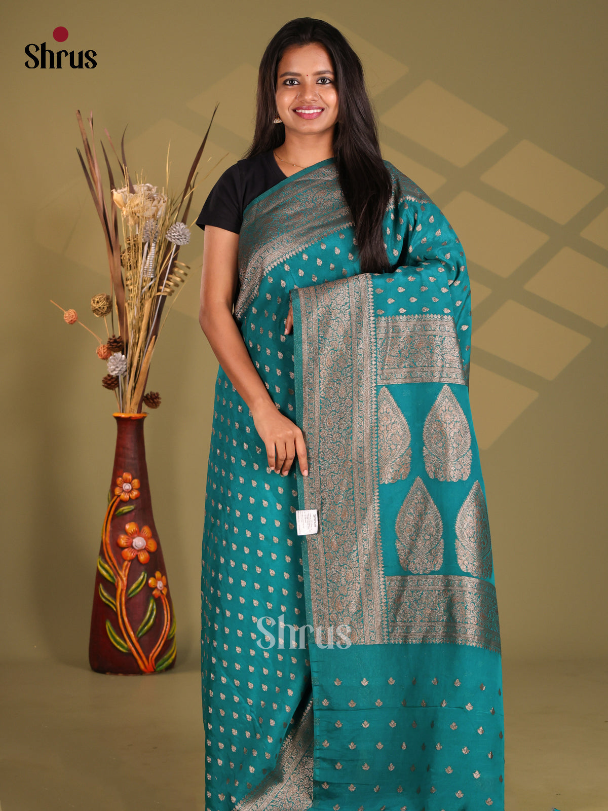 Blue - Semi Georgette Saree