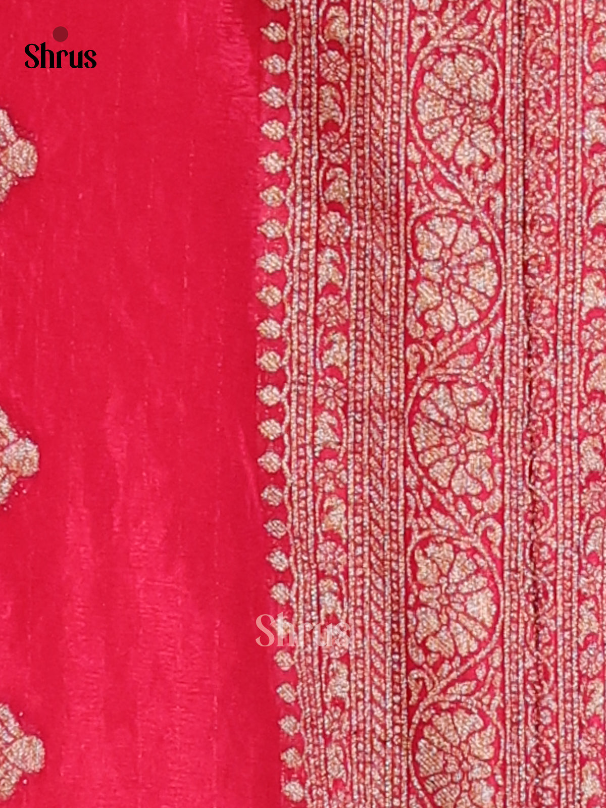 Red - Semi Georgette Saree
