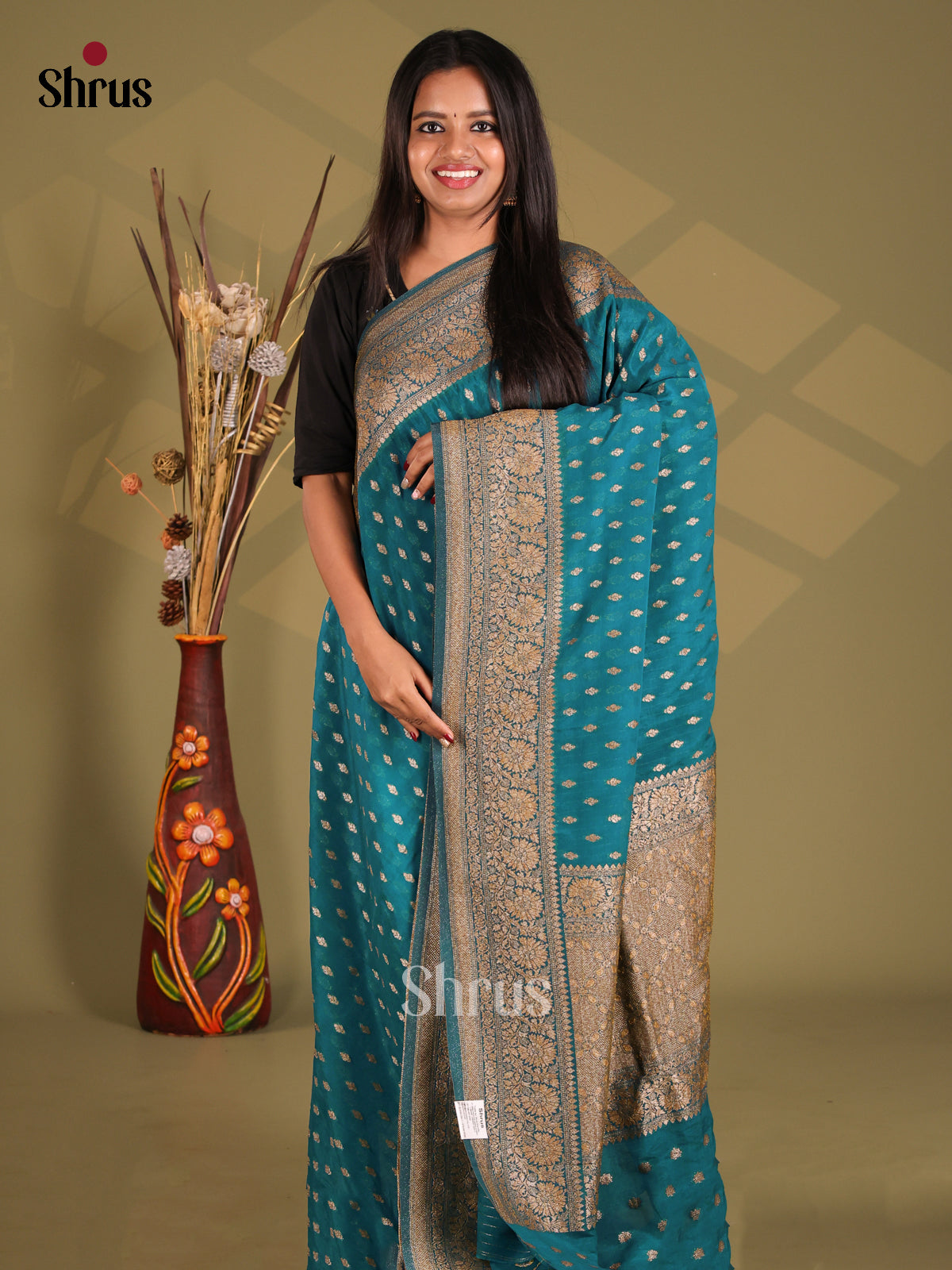 Blue - Semi Georgette Saree
