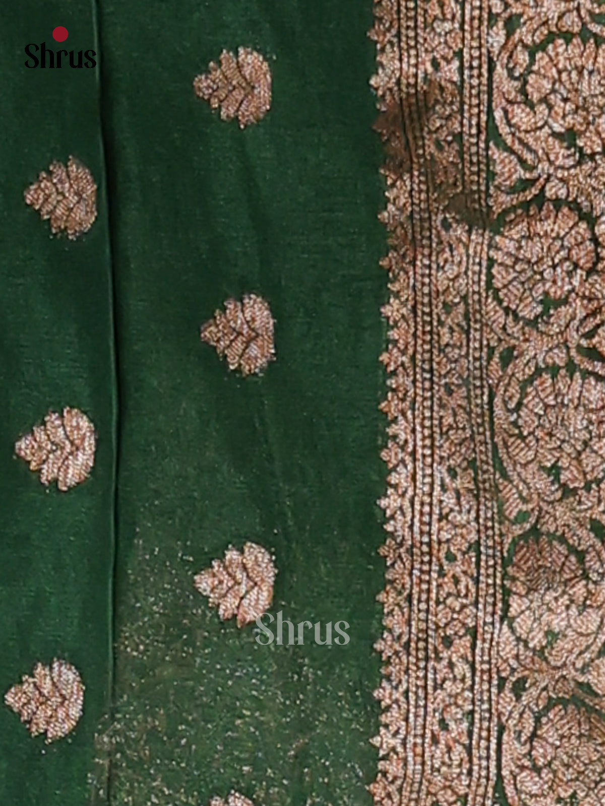 Green- Semi Georgette Saree - Shop on Shrus.com