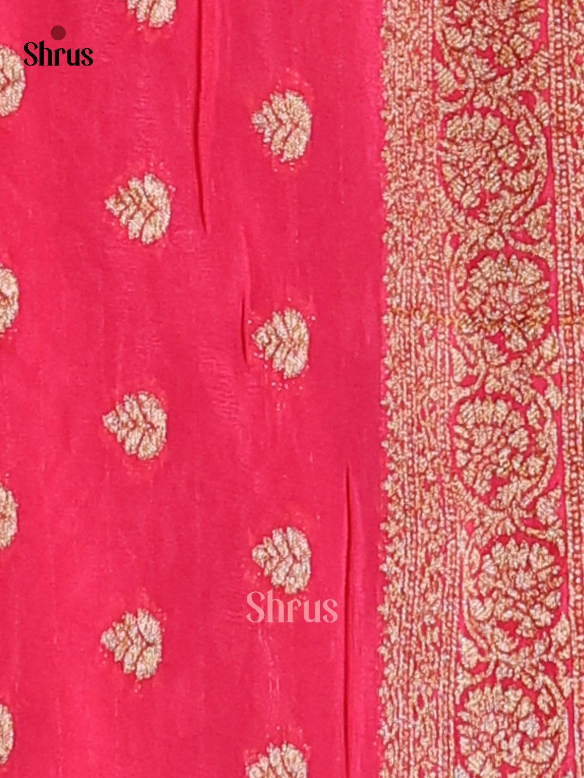 Pink - Semi Georgette Saree - Shop on Shrus.com