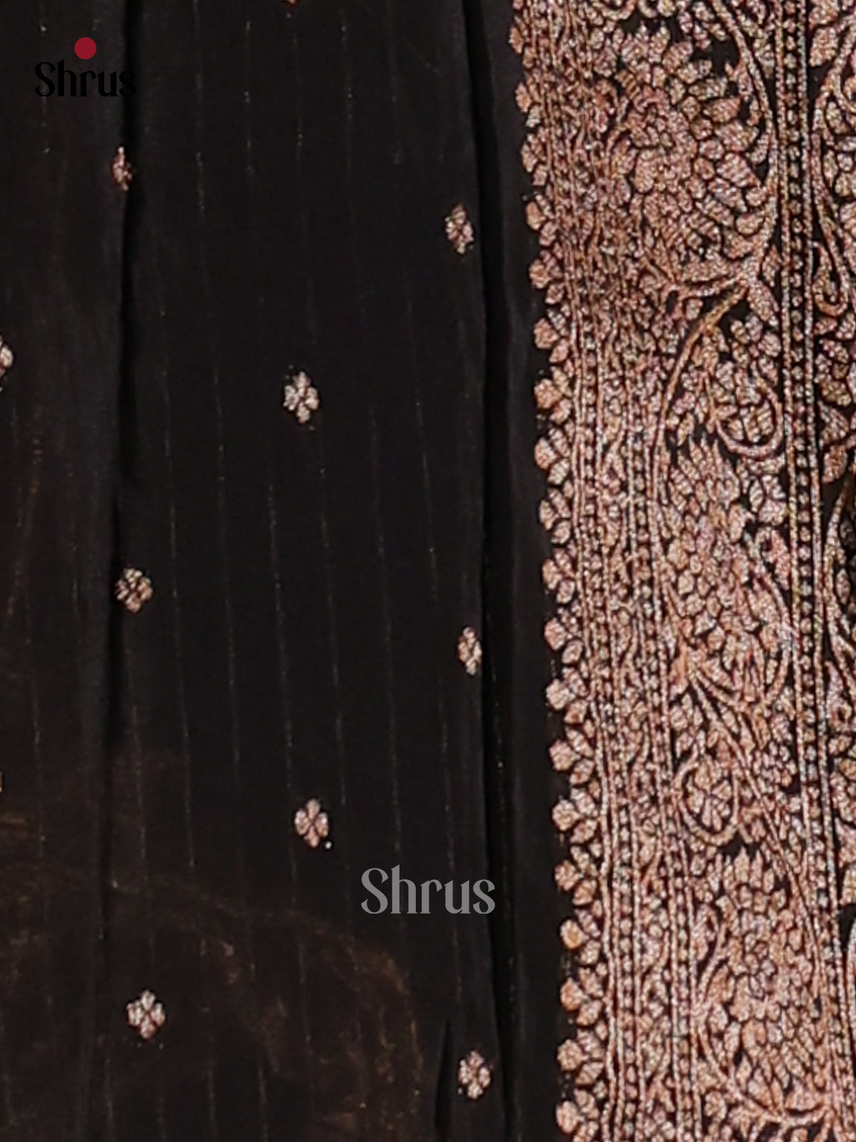 Black - Semi Georgette Saree