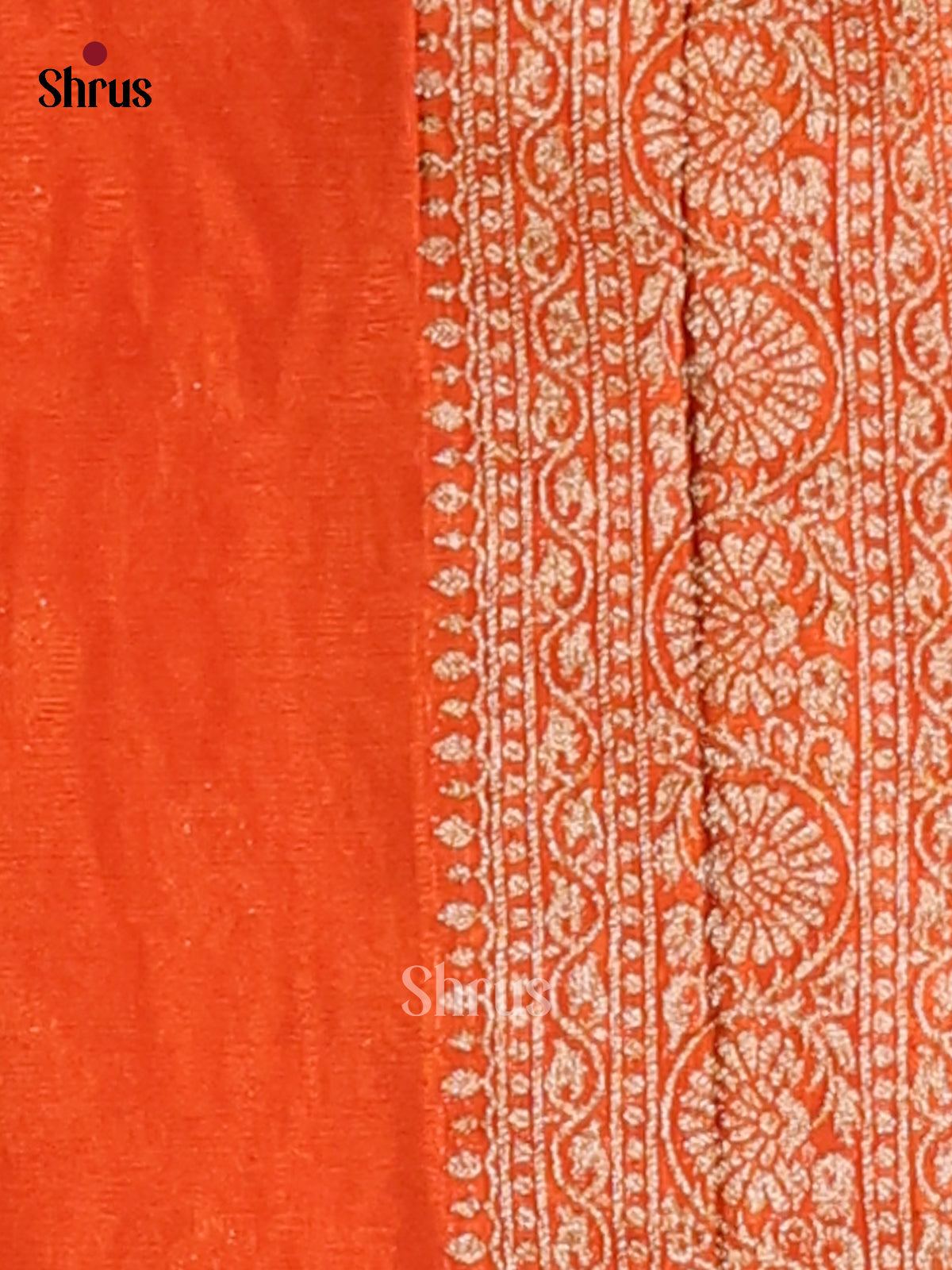 Orange- Semi Georgette Saree - Shop on Shrus.com