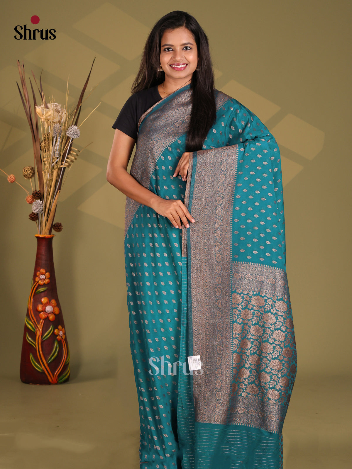 Blue - Semi Georgette Saree