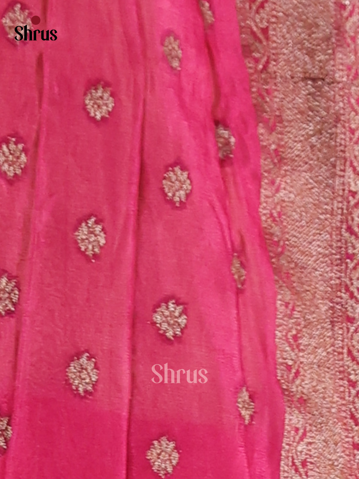Dusty Brown & Pink - Semi Georgette Saree - Shop on Shrus.com