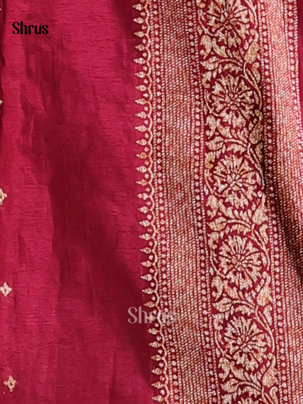 Maroon - Semi Georgette Saree - Shop on Shrus.com