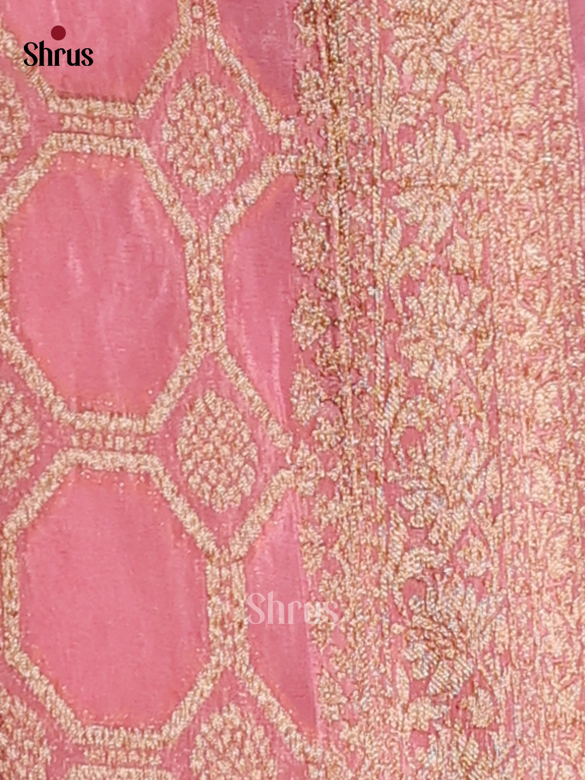 Pink - Semi Georgette Saree - Shop on Shrus.com