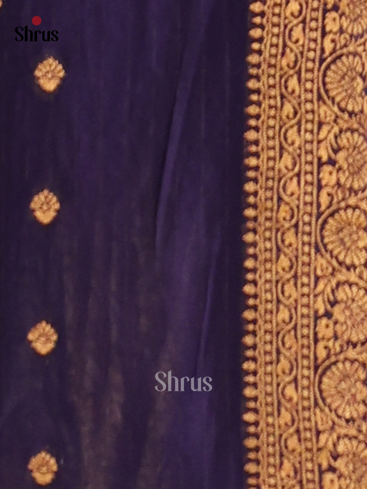 Blue - Semi Georgette Saree