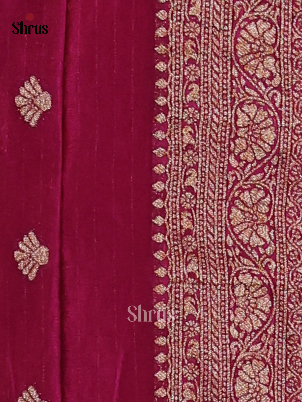 Maroon - Semi Georgette Saree - Shop on Shrus.com