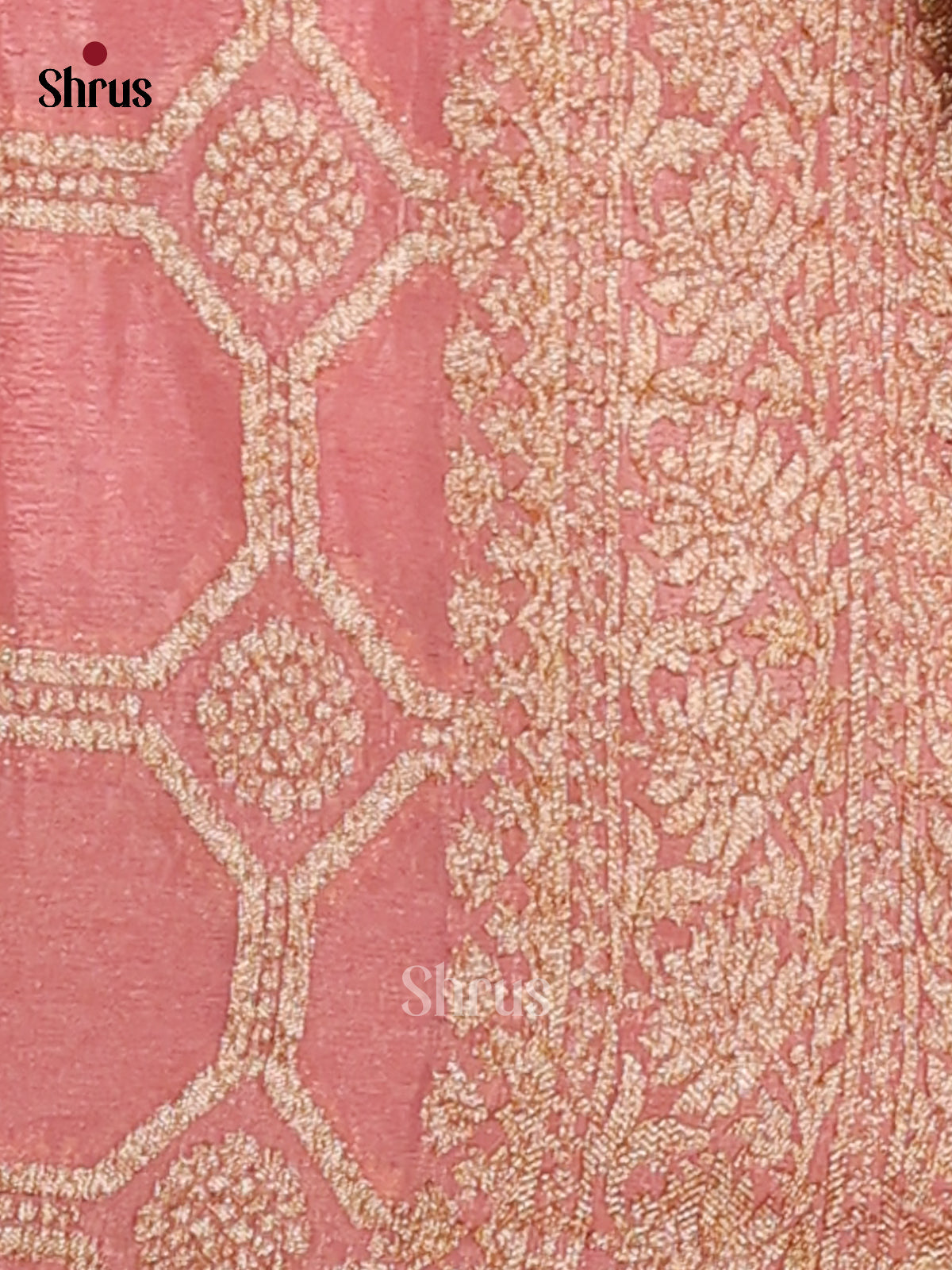 Pink(Single Tone) - Semi Georgette Saree - Shop on Shrus.com