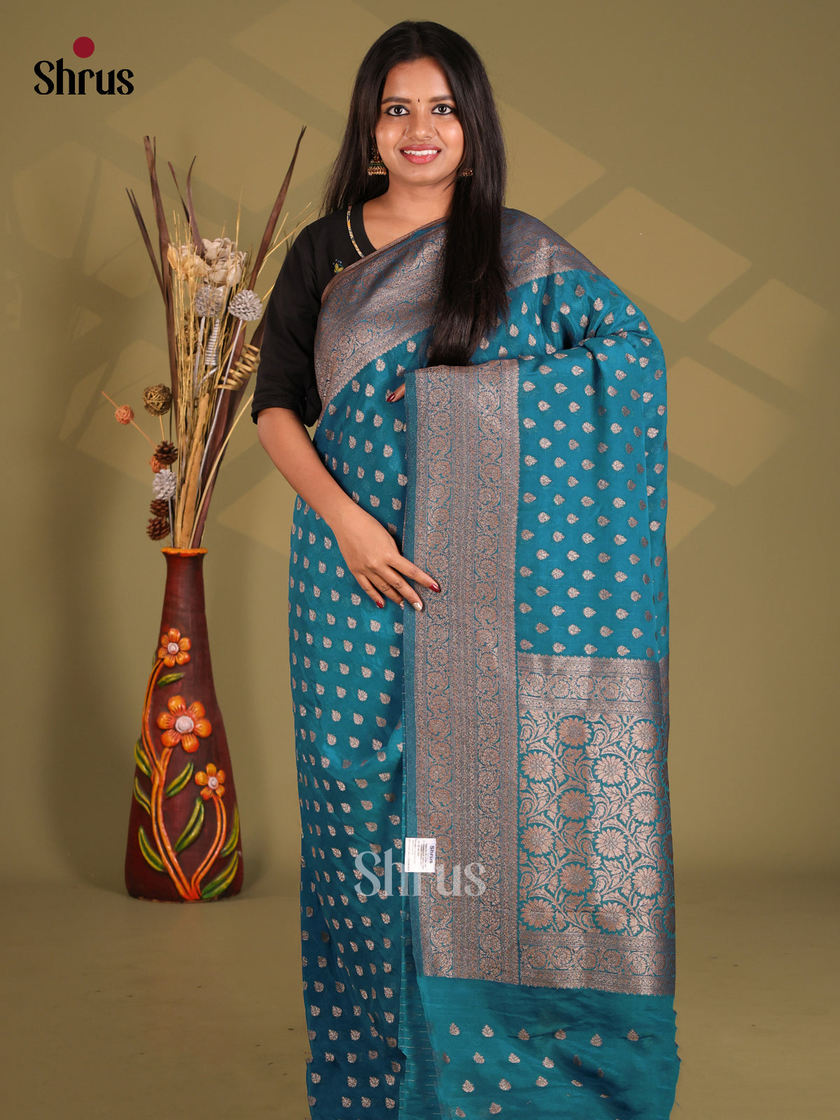 Blue(Single tone)- Semi Georgette Saree