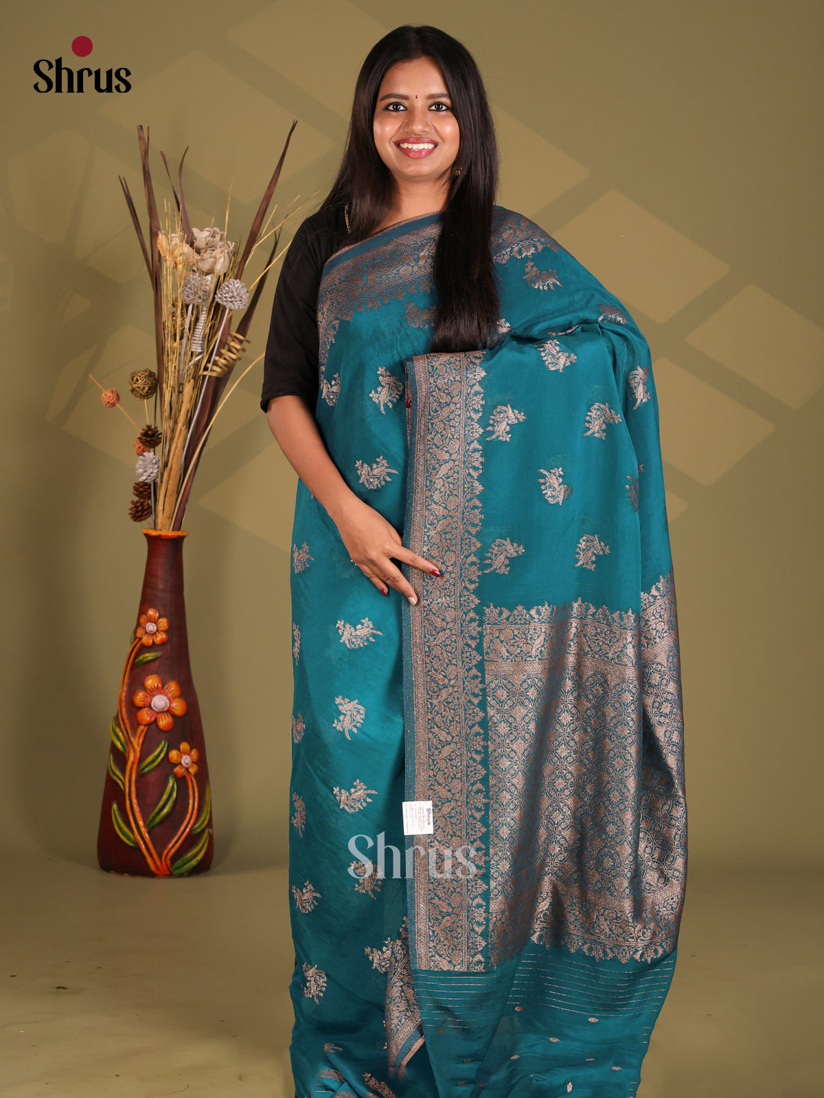 Blue - Semi Georgette Saree