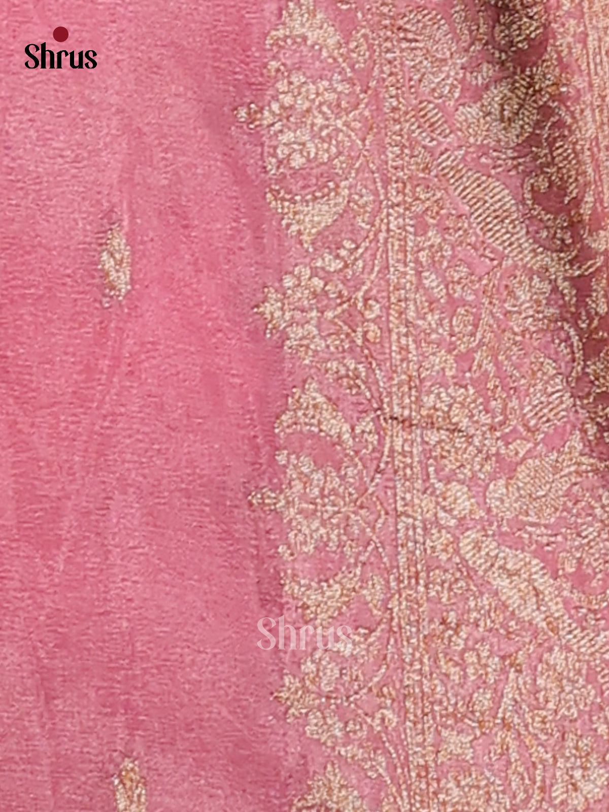 Pink - Semi Georgette Saree - Shop on Shrus.com