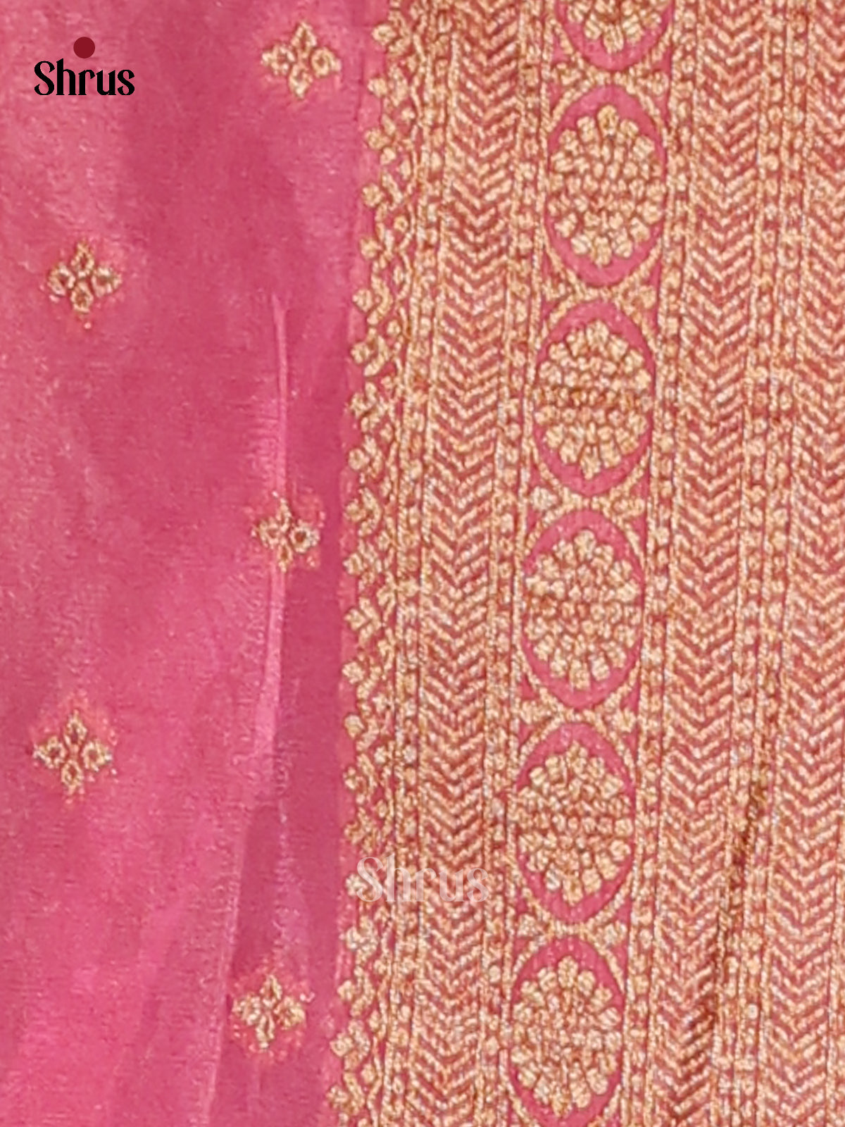 Pink - Semi Georgette Saree