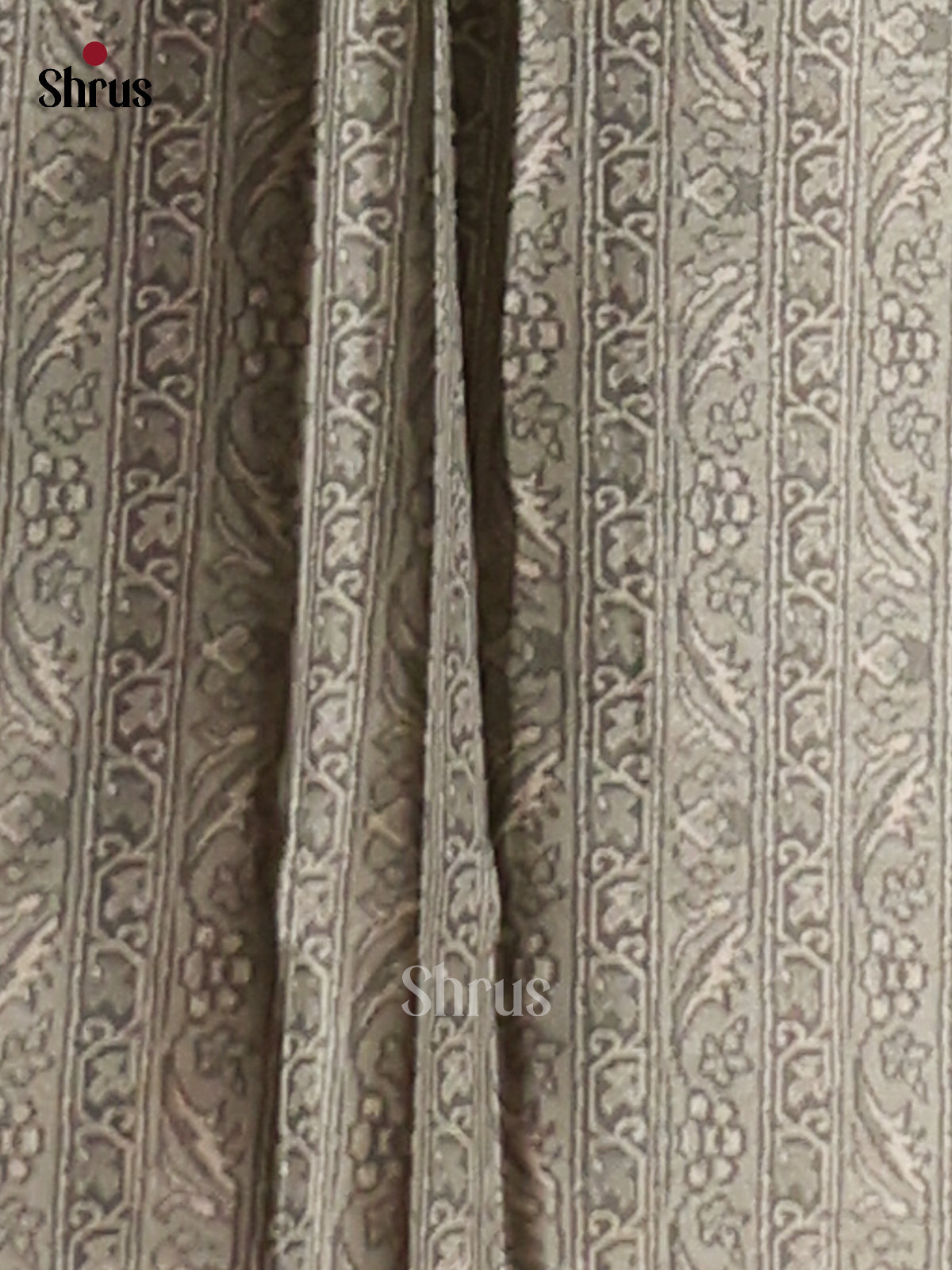 Greyish Green- Butter silk Saree - Shop on Shrus.com