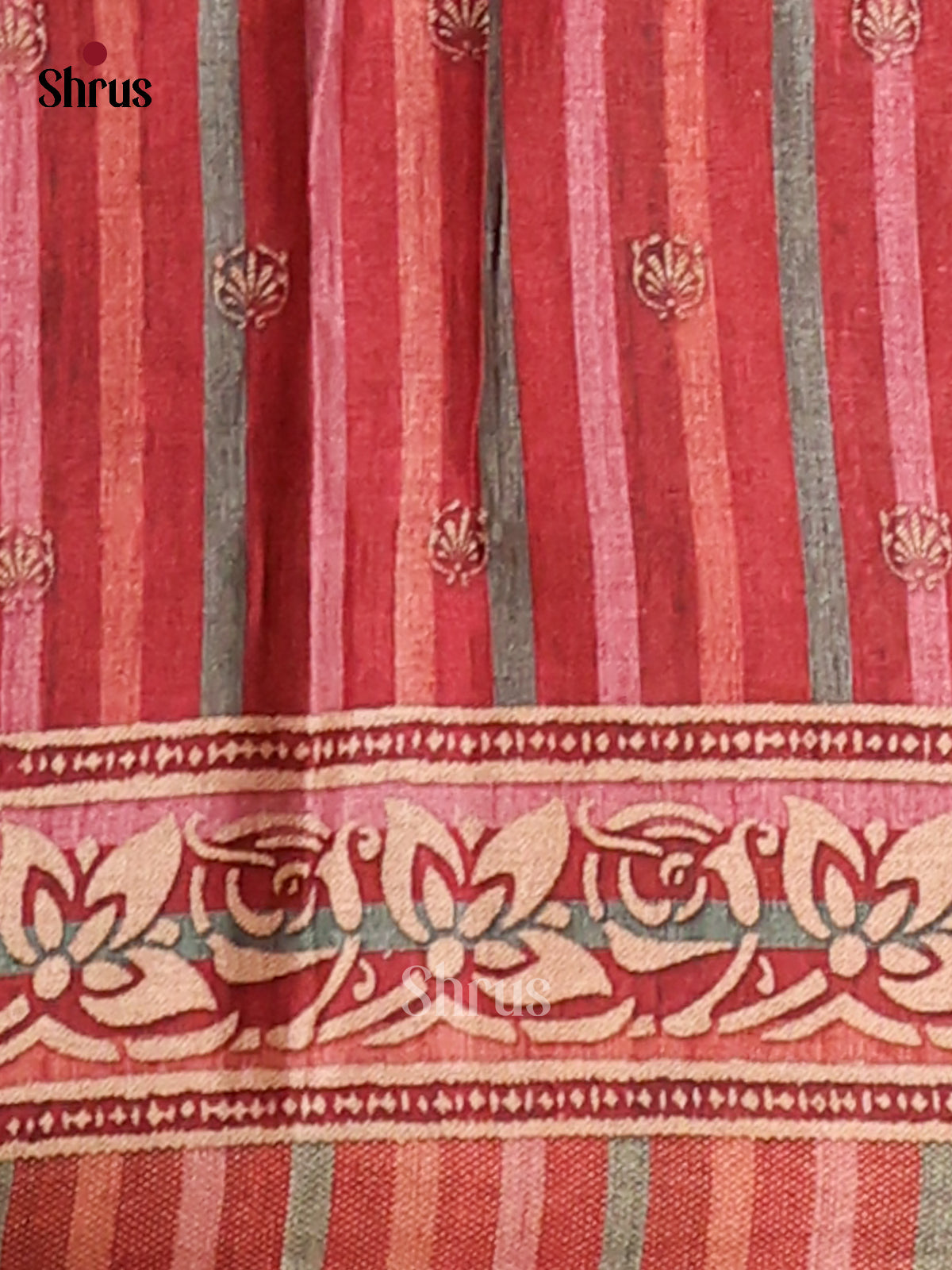 Maroon - Butter silk Saree - Shop on Shrus.com