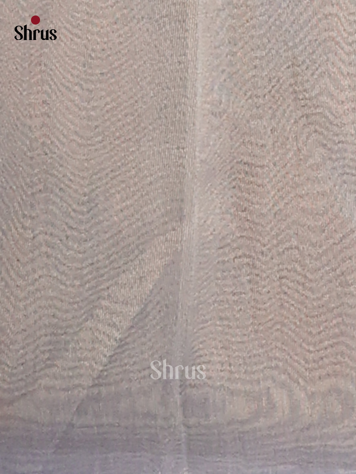 Grey & Blue - Semi Tissue Print Saree