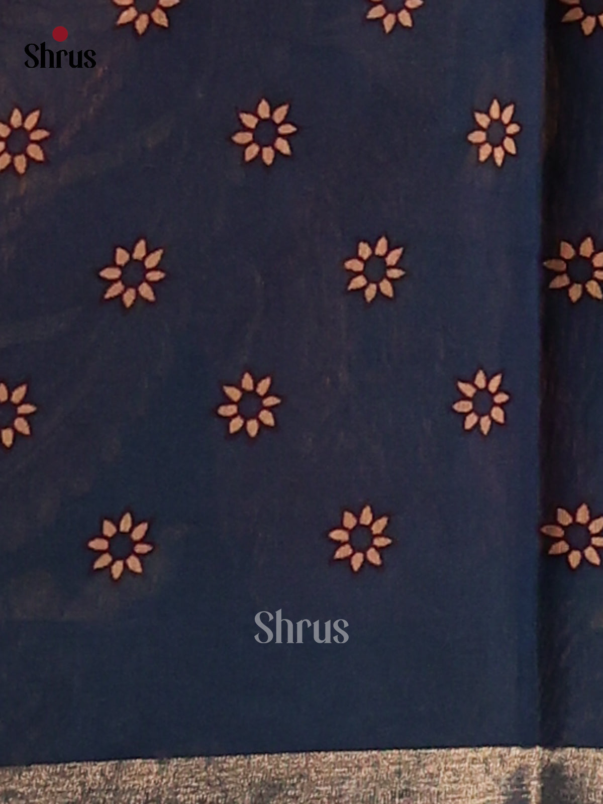 Maroon & Blue - Semi Maheshwari Saree - Shop on Shrus.com