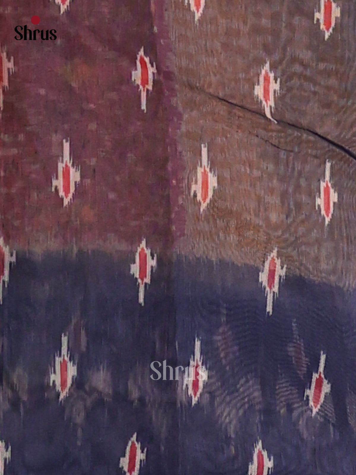 Pink & blue - Semi Maheshwari Saree - Shop on Shrus.com