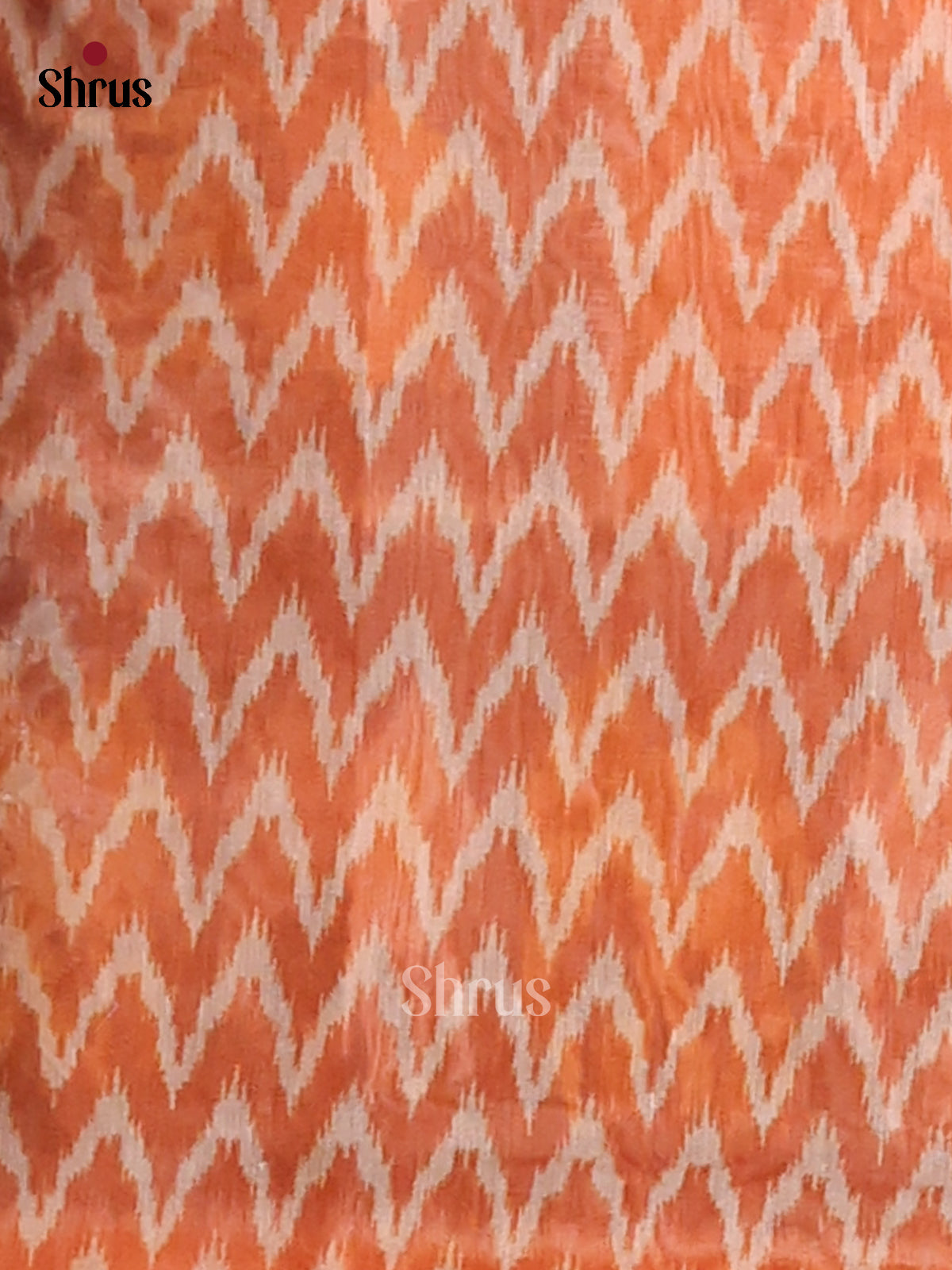 Grey & Orange - Semi Maheshwari Saree - Shop on Shrus.com