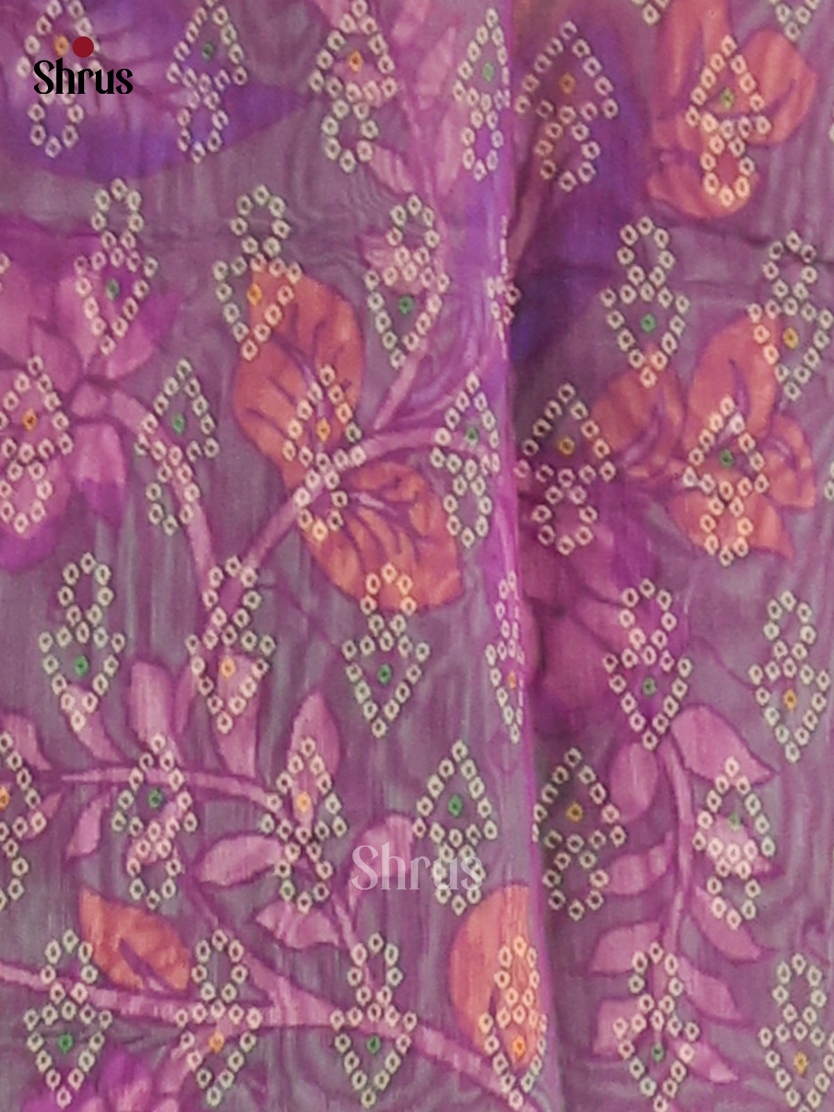 Green & Purple - Semi Maheshwari Saree - Shop on Shrus.com