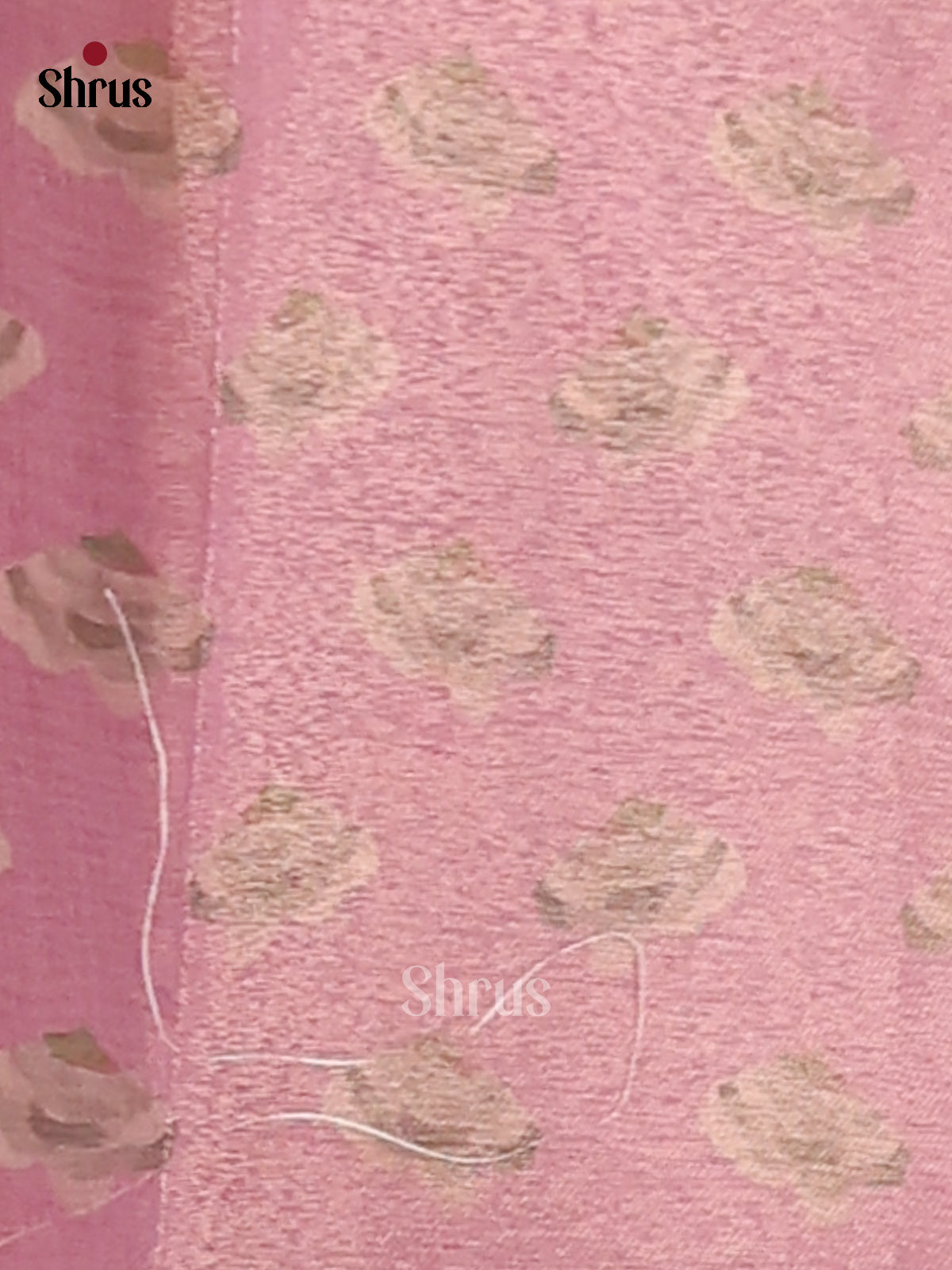 Pink- Semi Tissue Print Saree