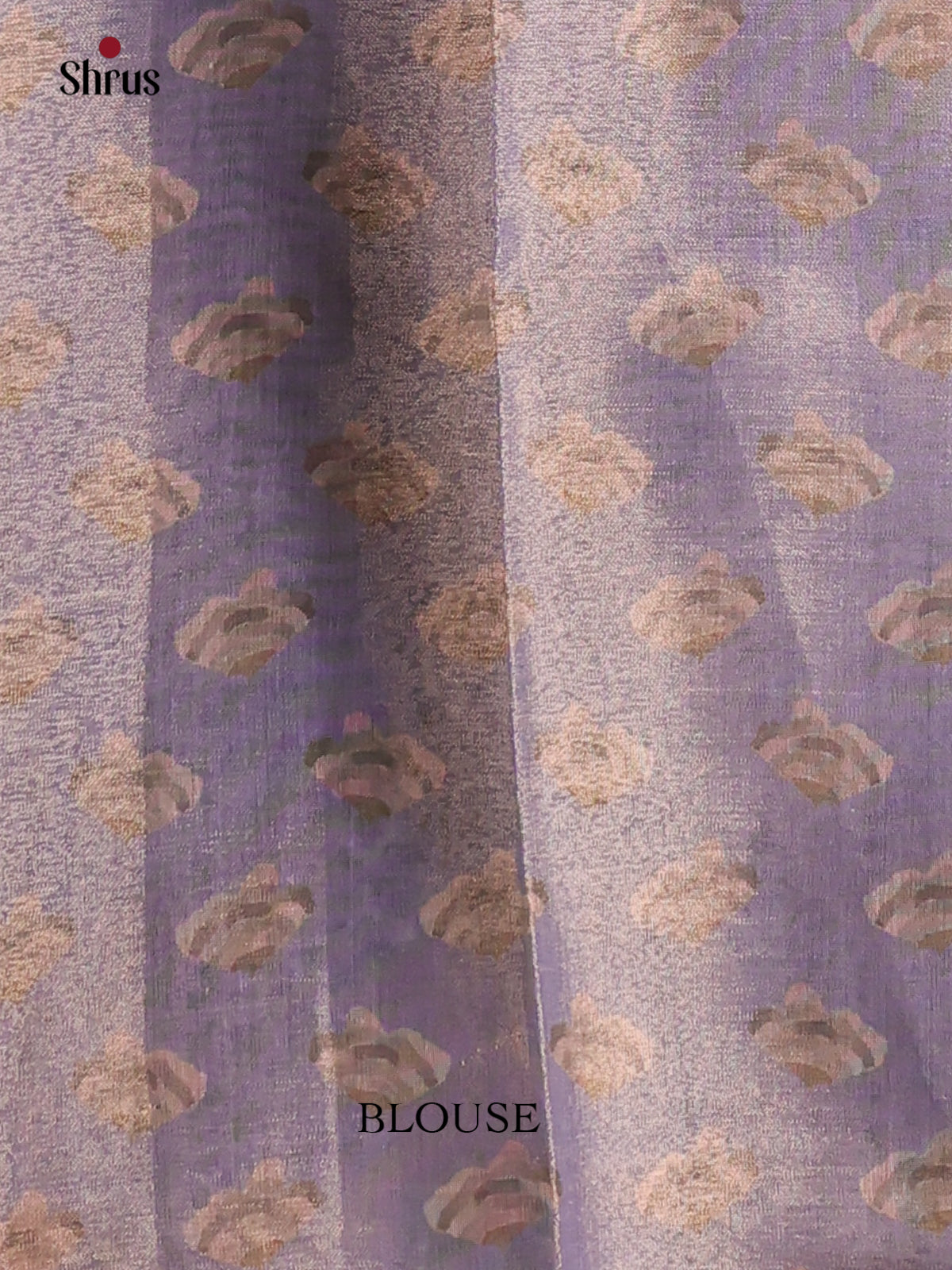 Blue - Semi Tissue Print Saree