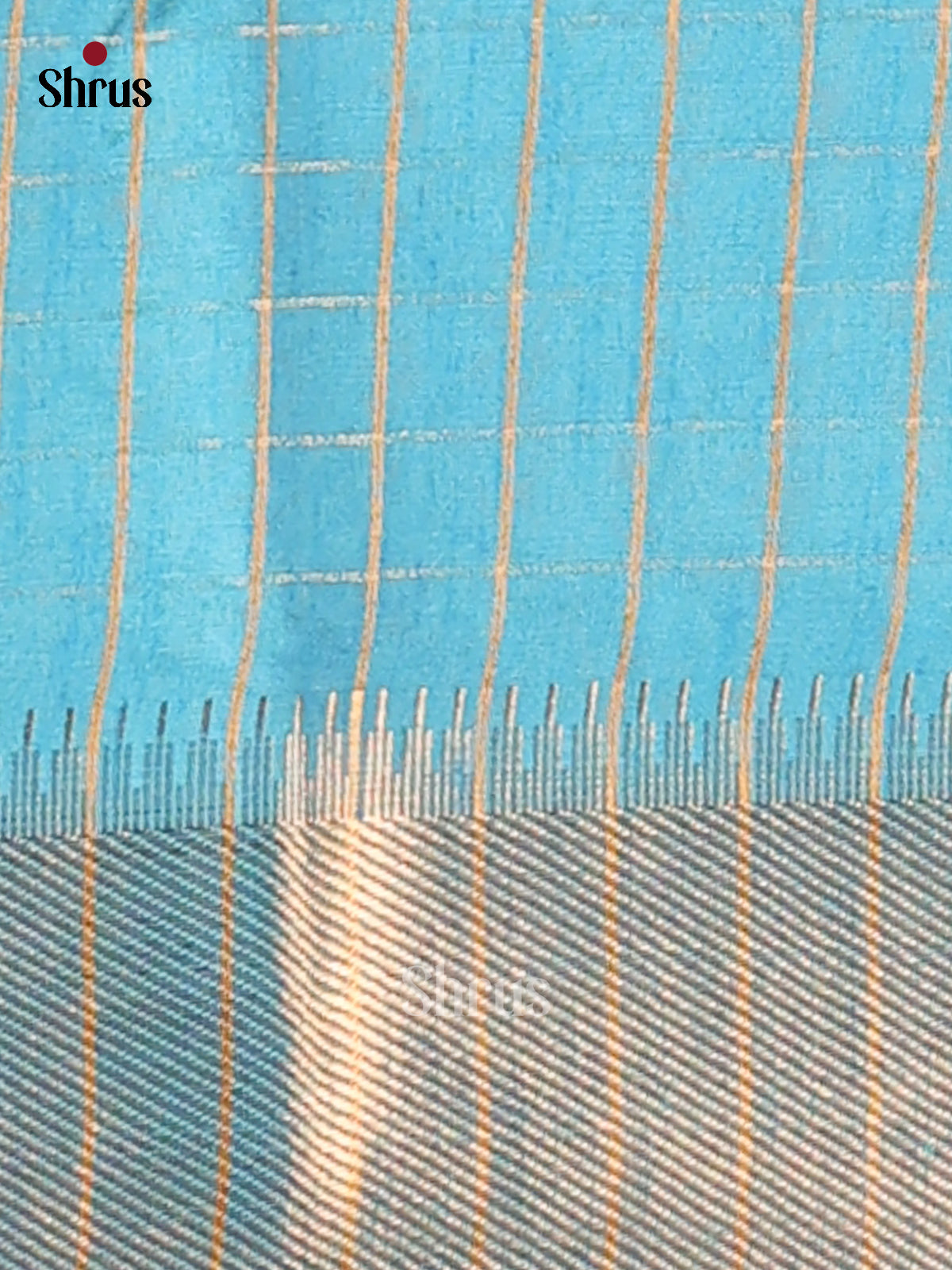 Violet & Blue- Semi Rawsilk Saree - Shop on Shrus.com